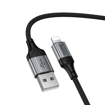 Cablu Date si Incarcare USB-A - Lightning HOCO X121, 27W, 1.5m, Negru