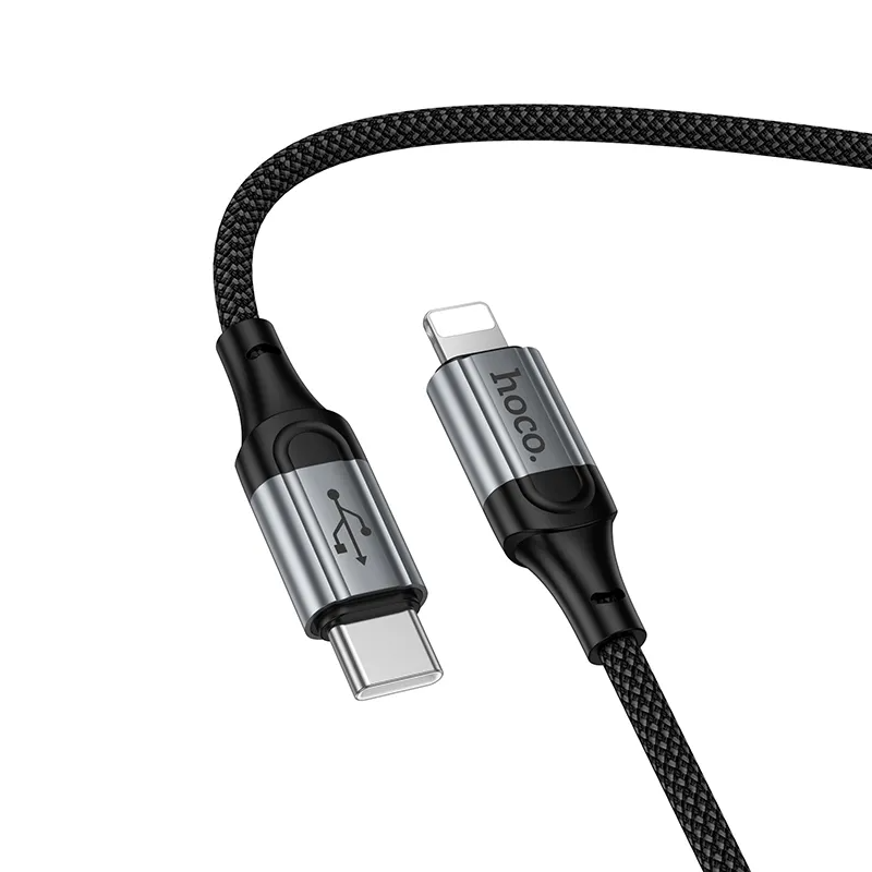 Cablu Date si Incarcare USB-C - Lightning HOCO X121, 27W, 1.5m, Negru