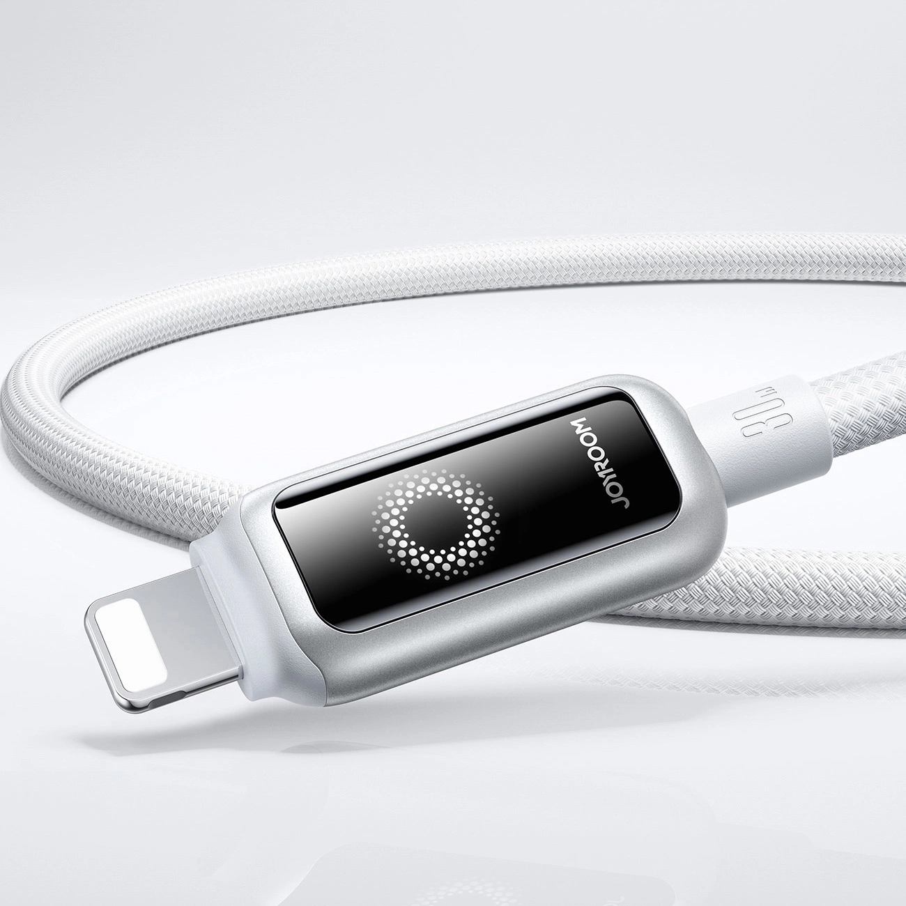 Cablu Date si Incarcare USB-C - Lightning Joyroom S-A55 StarFlight Display, 30W, 1.2m, Alb
