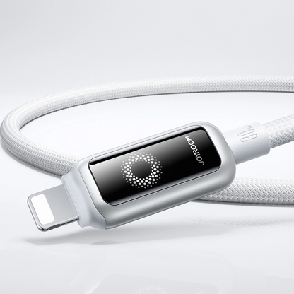 Cablu Date si Incarcare USB-C - Lightning Joyroom S-A55 StarFlight Display, 30W, 1.2m, Alb