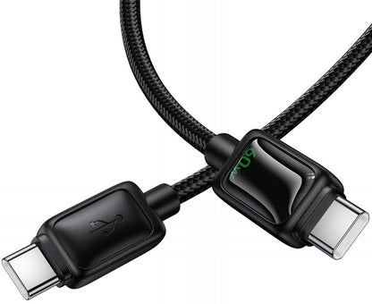 Cablu Date si Incarcare USB-C - USB-C HOCO U146, 60W, 1.2m, Negru