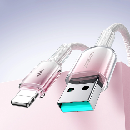 Cablu Date si Incarcare USB-A - Lightning Joyroom S-A42, 18W, 1.2m, Alb