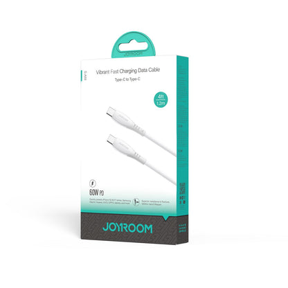 Cablu Date si Incarcare USB-C - USB-C Joyroom S-A59 Vibrant, 60W, 1.2m, Alb