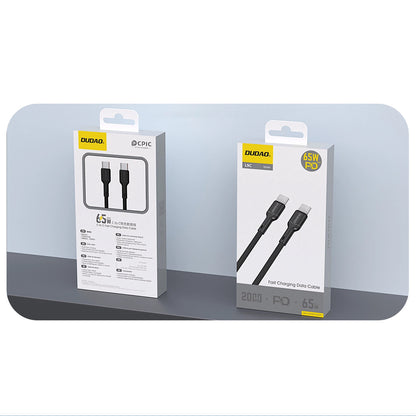 Cablu Date si Incarcare USB-C - USB-C Dudao L9C, 65W, 1m, Negru