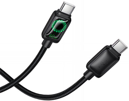 Cablu Date si Incarcare USB-C - USB-C HOCO U146, 60W, 1.2m, Negru