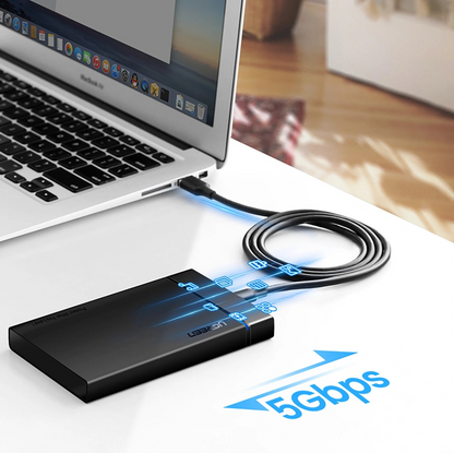 Cablu Date si Incarcare USB-A - USB-C UGREEN US184, 18W, 0.5m, Negru