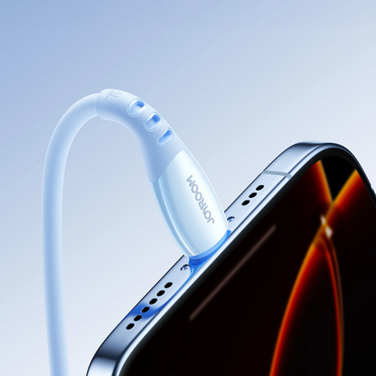 Cablu Date si Incarcare USB-C - Lightning Joyroom S-A59 Vibrant, 30W, 1.2m, Albastru