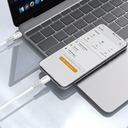 Cablu Date si Incarcare USB-C - USB-C Dudao L25SC, 60W, 1m, Alb