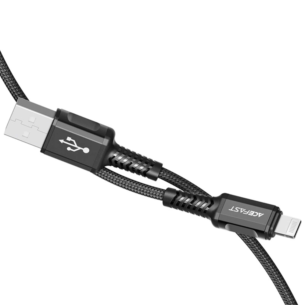 Cablu Date si Incarcare USB-A - Lightning Acefast C1-02, 18W, 1.2m, Negru