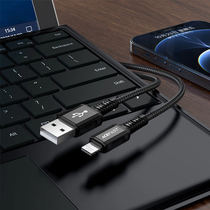 Cablu Date si Incarcare USB-A - Lightning Acefast C1-02, 18W, 1.2m, Negru