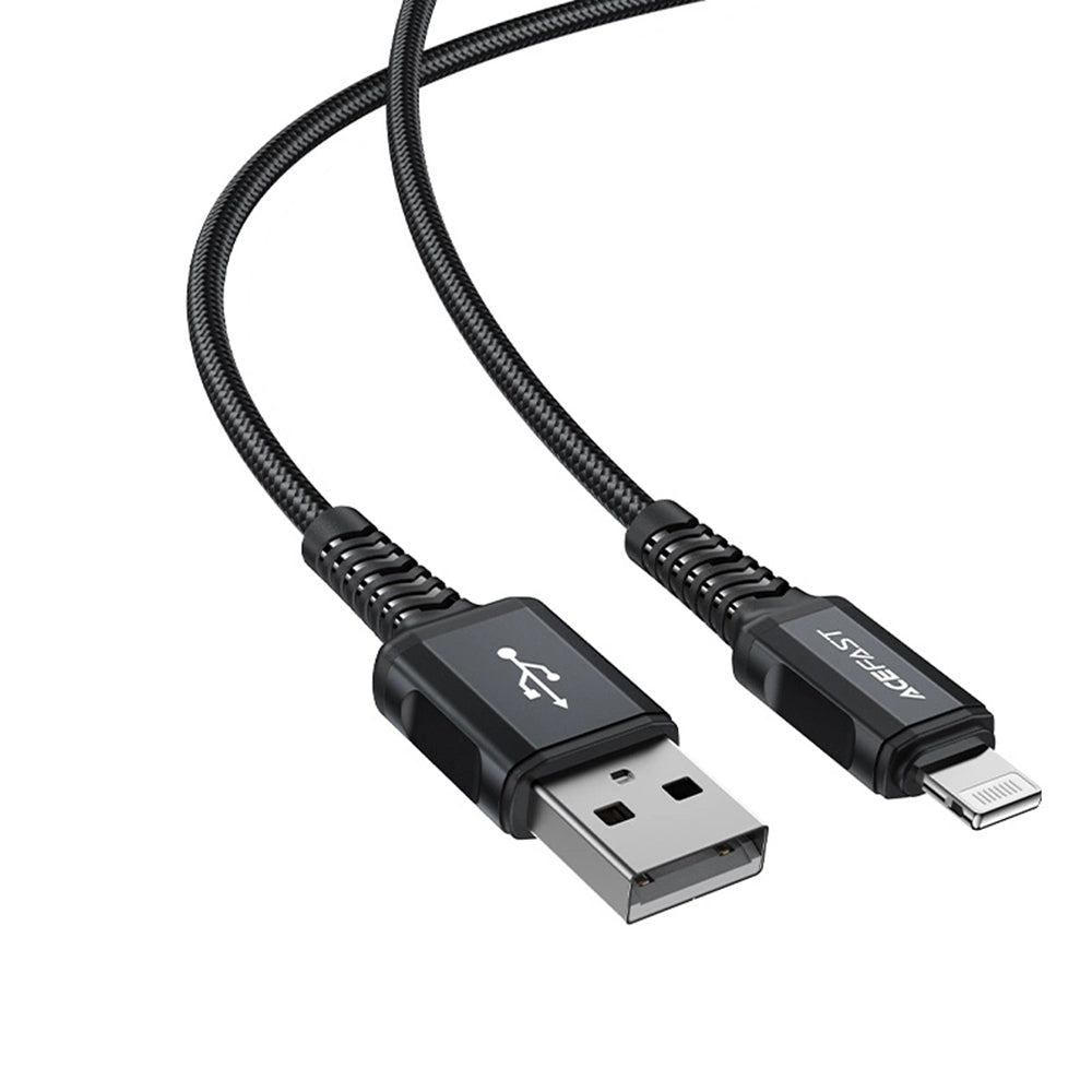 Cablu Date si Incarcare USB-A - Lightning Acefast C4-02, 18W, 1.8m, Negru