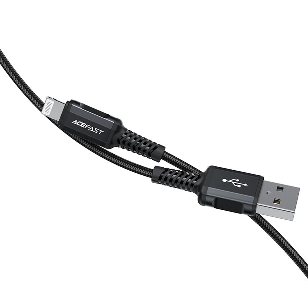 Cablu Date si Incarcare USB-A - Lightning Acefast C4-02, 18W, 1.8m, Negru