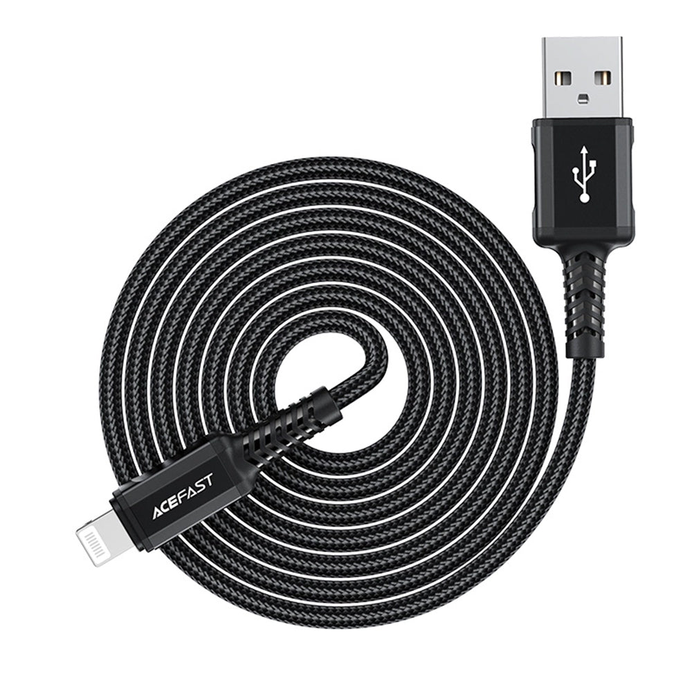 Cablu Date si Incarcare USB-A - Lightning Acefast C4-02, 18W, 1.8m, Negru