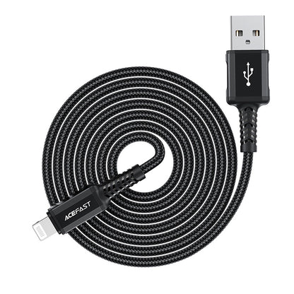 Cablu Date si Incarcare USB-A - Lightning Acefast C4-02, 18W, 1.8m, Negru