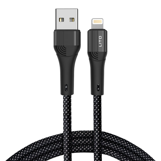 Cablu Date si Incarcare USB-A - Lightning Lito LD14, 18W, 1m, Negru