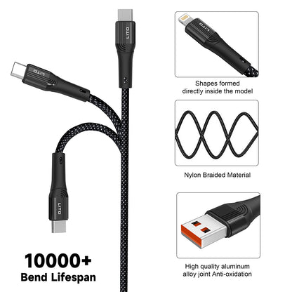 Cablu Date si Incarcare USB-A - Lightning Lito LD14, 18W, 1m, Negru
