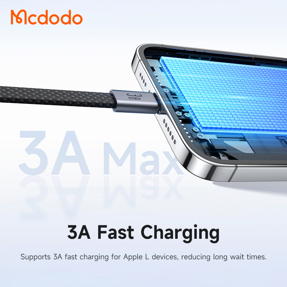 Cablu Date si Incarcare USB-A - Lightning McDodo CA-1160, 18W, 1m, Negru