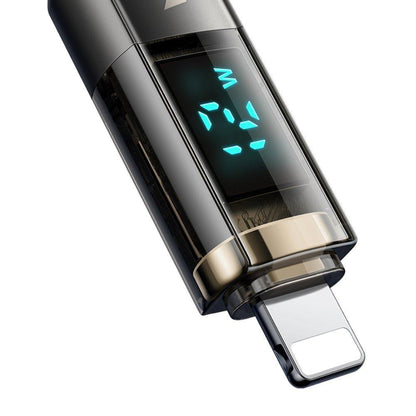 Cablu Date si Incarcare USB-A - Lightning McDodo CA-3620 Display Auto Power Off, 18W, 1.2m, Negru