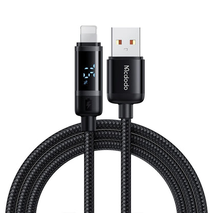 Cablu Date si Incarcare USB-A - Lightning McDodo CA-5000 Bat Display, 18W, 1.2m, Negru