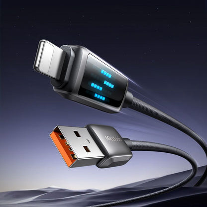 Cablu Date si Incarcare USB-A - Lightning McDodo CA-5250 Display, 18W, 1.2m, Negru