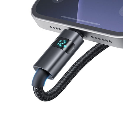 Cablu Date si Incarcare USB-A - Lightning McDodo CA-6490 Display, 18W, 1.2m, Negru