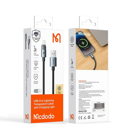 Cablu Date si Incarcare USB-A - Lightning McDodo CA-6912, 18W, 1.2m, Alb