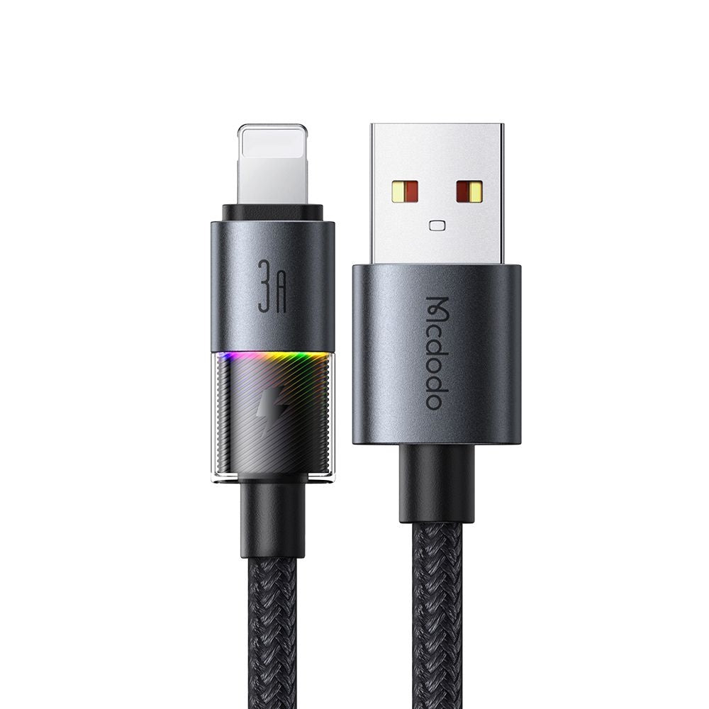 Cablu Date si Incarcare USB-A - Lightning McDodo CA-8170 Colorful, 18W, 1.2m, Negru