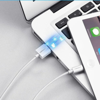 Cablu Date si Incarcare USB-A - Lightning UGREEN US155 (20730), 18W, 2m, Alb
