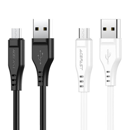 Cablu Date si Incarcare USB-A - microUSB Acefast C3-09, 18W, 1.2m, Alb