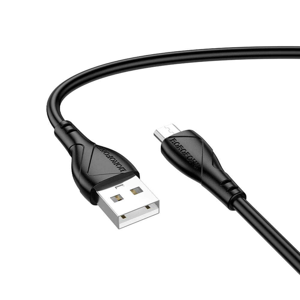 Cablu Date si Incarcare USB-A - microUSB Borofone BX121 Energy, 18W, 1m, Negru