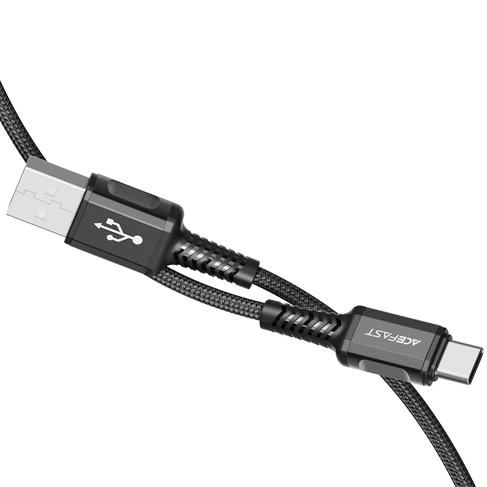 Cablu Date si Incarcare USB-A - USB-C Acefast C1-04, 18W, 1.2m, Negru
