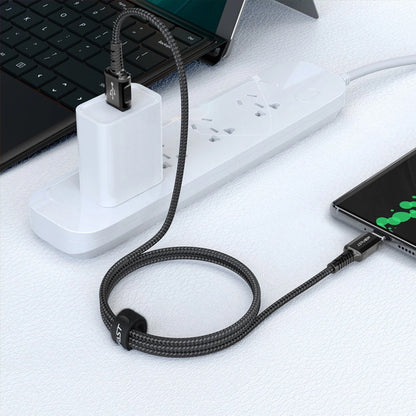 Cablu Date si Incarcare USB-A - USB-C Acefast C1-04, 18W, 1.2m, Negru