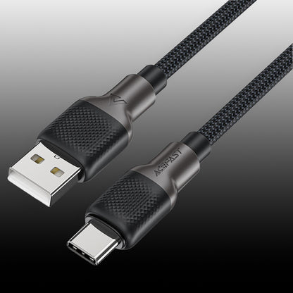 Cablu Date si Incarcare USB-A - USB-C Acefast C10-04, 18W, 1.2m, Negru