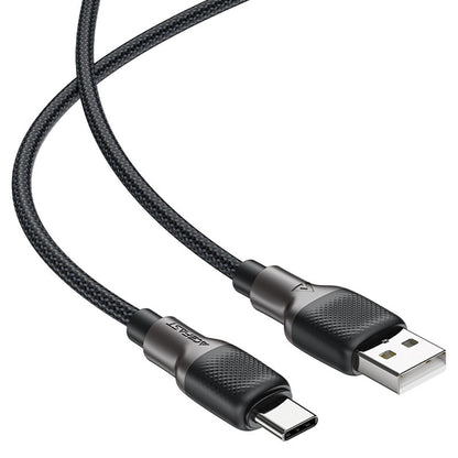 Cablu Date si Incarcare USB-A - USB-C Acefast C10-04, 18W, 1.2m, Negru