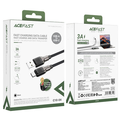 Cablu Date si Incarcare USB-A - USB-C Acefast C10-04, 18W, 1.2m, Negru