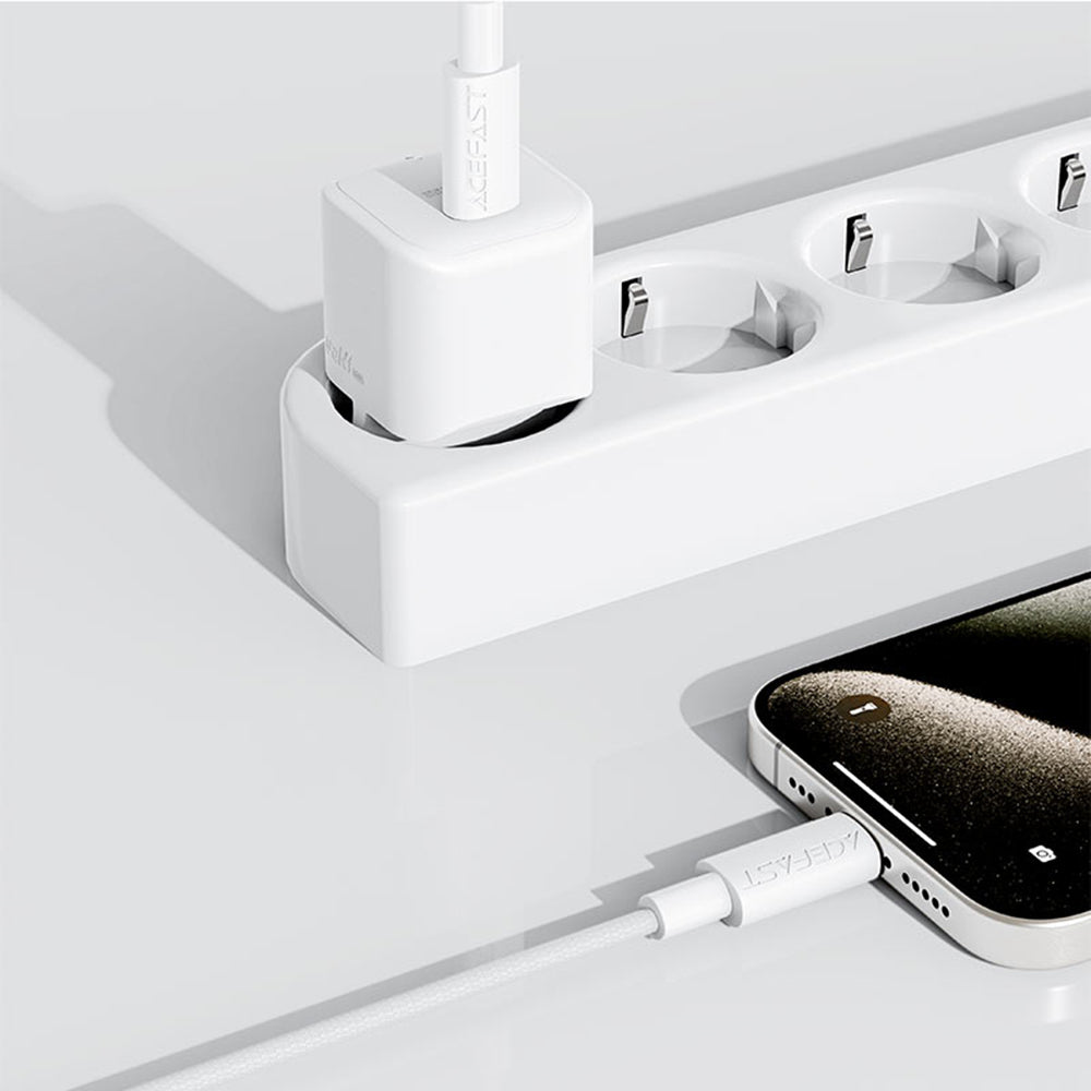Cablu Date si Incarcare USB-A - USB-C Acefast C18-04, 18W, 1.2m, Alb