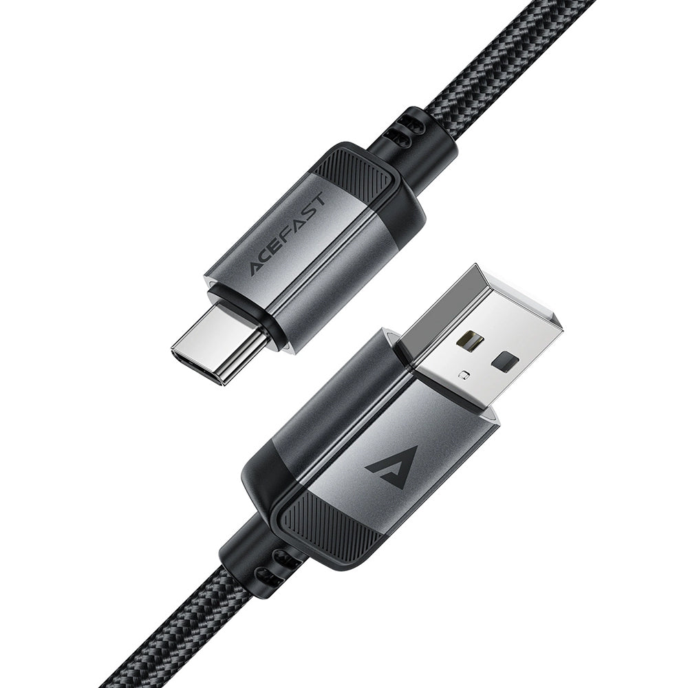 Cablu Date si Incarcare USB-A - USB-C Acefast C20-04, 18W, 1.2m, Negru