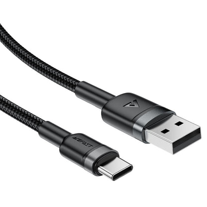 Cablu Date si Incarcare USB-A - USB-C Acefast C22-04, 18W, 1.2m, Negru