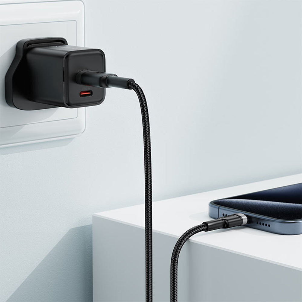 Cablu Date si Incarcare USB-A - USB-C Acefast C22-04, 18W, 1.2m, Negru