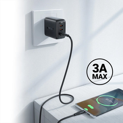 Cablu Date si Incarcare USB-A - USB-C Acefast C3-03, 60W, 1.2m, Alb