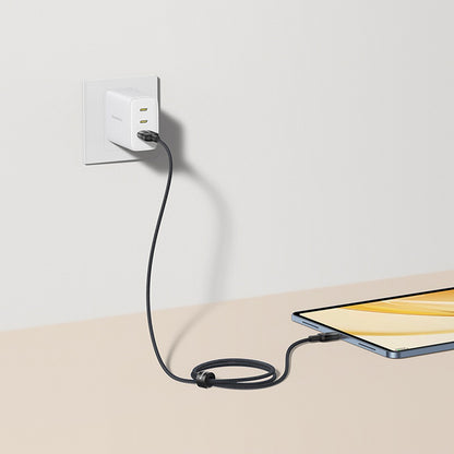 Cablu Date si Incarcare USB-A - USB-C Baseus Discolor, 100W, 1m, Argintiu E0420803