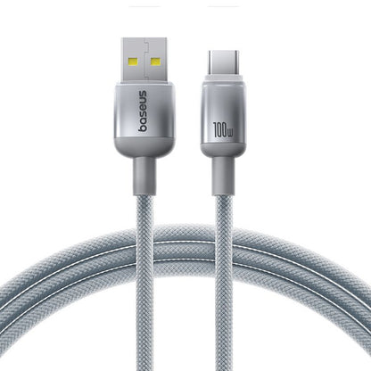 Cablu Date si Incarcare USB-A - USB-C Baseus Discolor, 100W, 2m, Argintiu E0420700