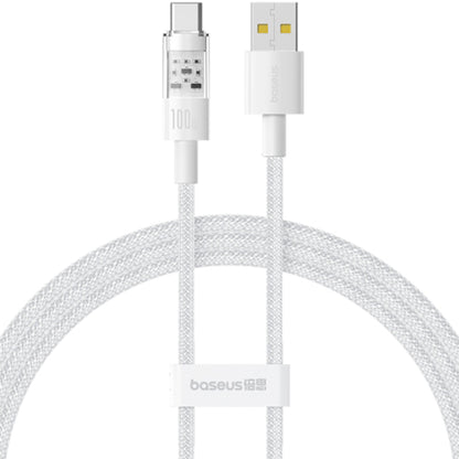 Cablu Date si Incarcare USB-A - USB-C Baseus Gem, 100W, 1m, Alb P10373002211-00
