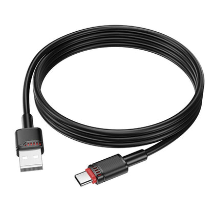 Cablu Date si Incarcare USB-A - USB-C Borofone BX110 Beneficio, 18W, 1m, Negru