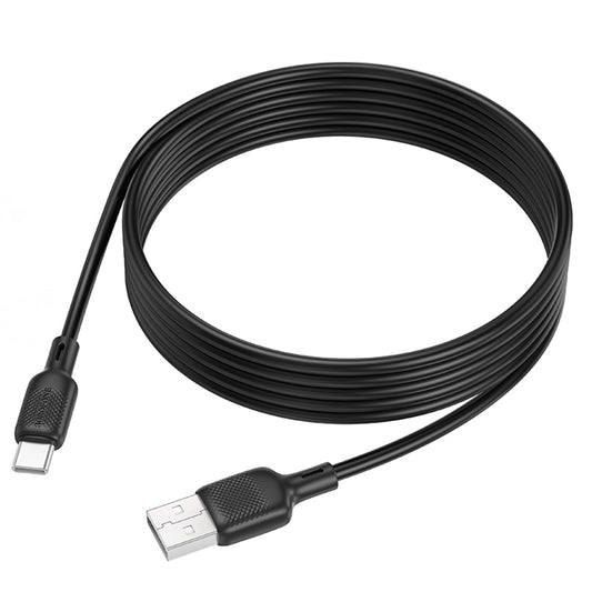 Cablu Date si Incarcare USB-A - USB-C Borofone BX113 Lenny, 18W, 2m, Negru
