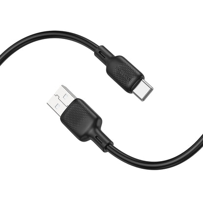 Cablu Date si Incarcare USB-A - USB-C Borofone BX113 Lenny, 18W, 2m, Negru
