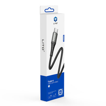 Cablu Date si Incarcare USB-A - USB-C Lito LD08T, 18W, 1m, Negru