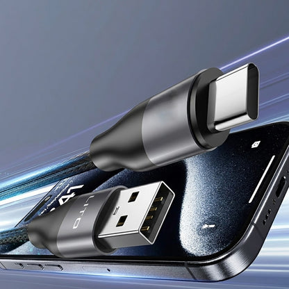 Cablu Date si Incarcare USB-A - USB-C Lito LD23T, 18W, 1m, Gri