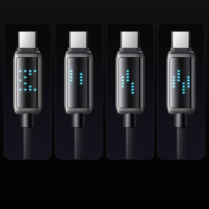 Cablu Date si Incarcare USB-A - USB-C McDodo CA-2350 Display, 100W, 1.2m, Negru