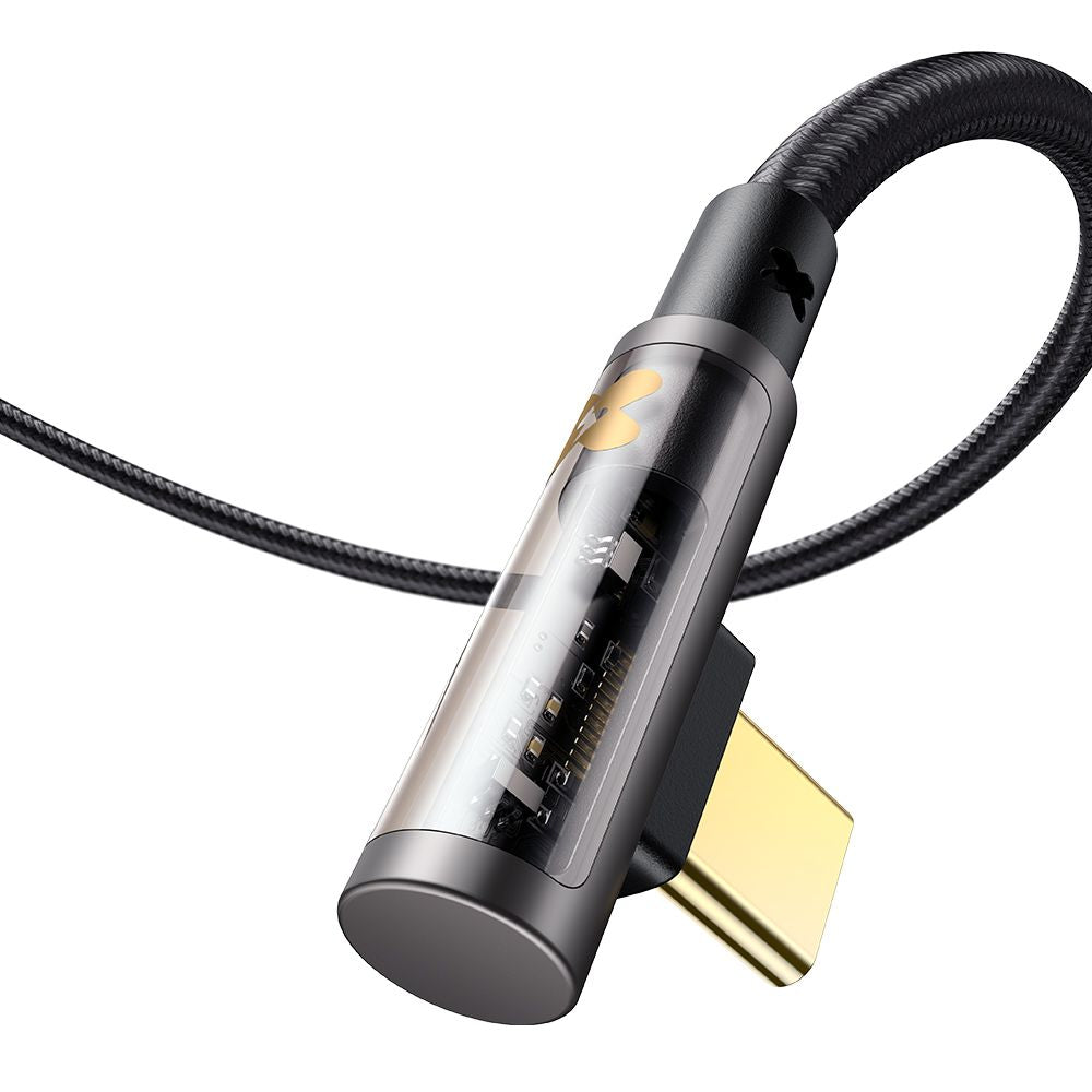 Cablu Date si Incarcare USB-A - USB-C McDodo CA-3380 Angled, 100W, 1.2m, Negru